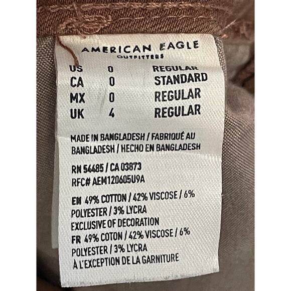 American Eagle Tomgirl Jeans Womens 0 Distressed Super Stretch Ripped Pants Deni - Picture 9 of 15